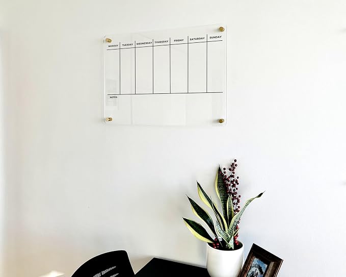 WEEKLY PLANNER Acrylic Wall Personalized Calendar 2026 Personalized Dry Erase - Image 2