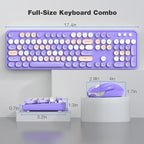 MOFII Wireless Keyboard and Mouse Combo, 2.4GHz Retro Full-Size Keyboard - Image 7