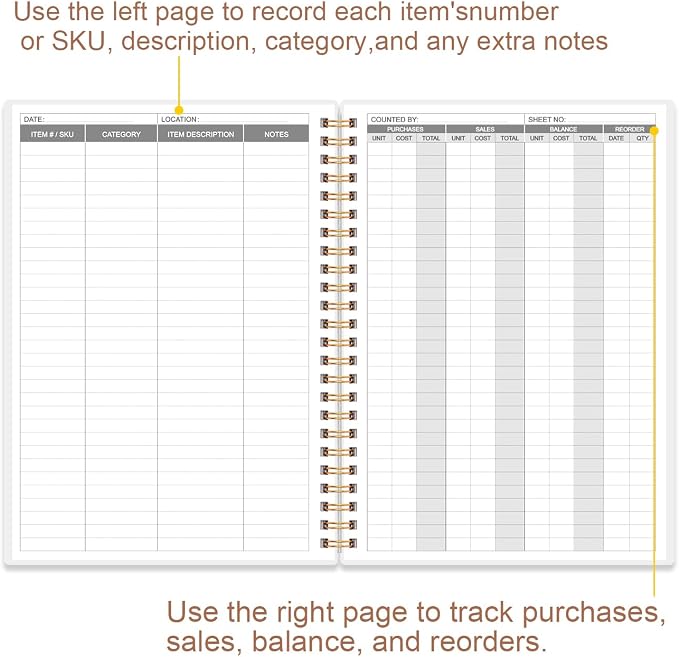 Inventory & Sales Log Book for Small Business – Inventory Ledger Book, - Image 3