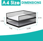AZFUNN Wire Mesh Letter Trays Paper Tray Desk File Organizer, 2 Pack Stackable - Image 2