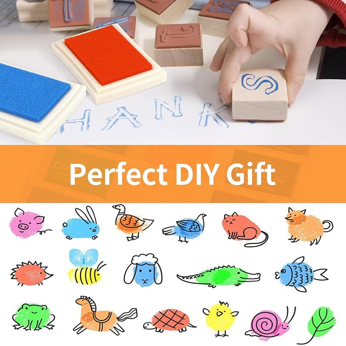NIUBIER 15 Colors Craft Ink Pads, Washable Finger Stamp Pad - Image 7