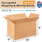 Medium Moving & Shipping Boxes 10x6x6 inches - Image 2