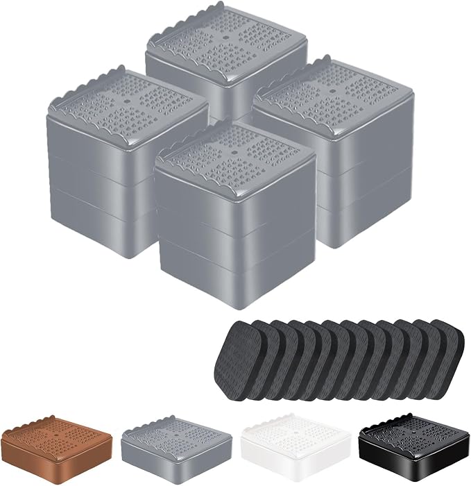 Furniture Risers, 4 Pack Bed Risers by EnjoyLifeEnjoyHappiness