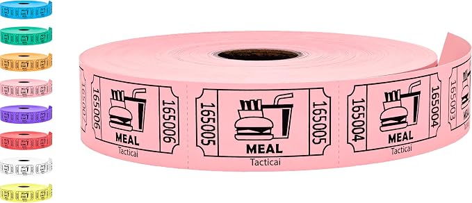 Tacticai 1000 Raffle Tickets, Single Roll, Ticket by Tacticai