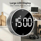 Rechargeable Magnetic Kitchen Timer, LED Countdown/Up Timer, Supports USB-C - Image 3