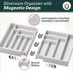 Silverware Organizer Large, Magnetic Connected Expandable 13 Slots Silverware - Image 3
