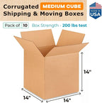 Medium Cube Moving & Shipping Boxes 14x14x14 inches - Image 2