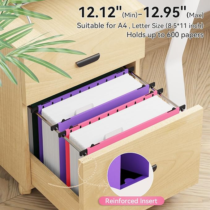 ANSOOK Plastic Hanging File Folders Letter Size, 3 Inch Reinforce Expanding - Image 3