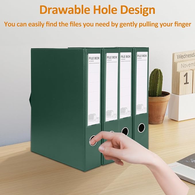 HUA JIE A4 Storage File Boxes Plastic Archives Cases - Image 7