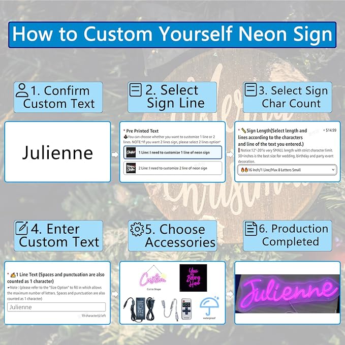 Custom Neon Name Sign Personalized - Image 4