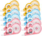 Dicatlon White Correction Tape 12 Pack, Easy Use Roller Applicator, Instant Dry - Image 9