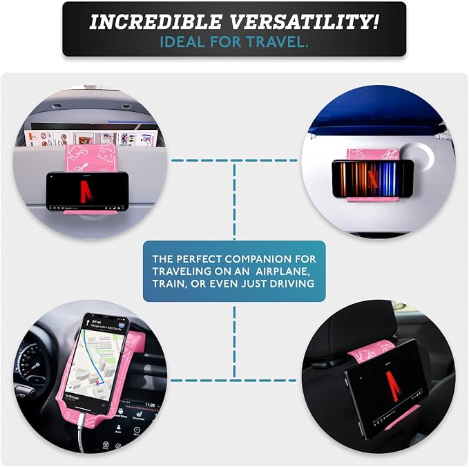 Airplane Travel Essentials for Flying Flex Flap Cell Phone Holder & Flexible - Image 3