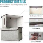 Bagnizer Linen Fabric Foldable Storage Cube Bin Organizer Basket - Image 2