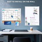 MaxGear Monthly Calendar Whiteboard Dry Erase Cork Board - Image 4