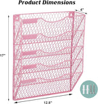 EASEPRES Mail Organizer Wall Mount Hanging File Holder Storage, Metal Chicken - Image 2