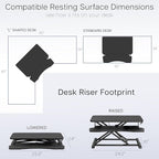 VIVO 26 inch Desk Converter, K Series, Height Adjustable Sit to Stand Riser - Image 6