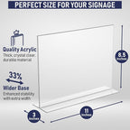 Acrylic Sign Holder 11 x 8.5 - Image 2
