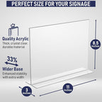Acrylic Sign Holder 11 x 8.5 - Image 2