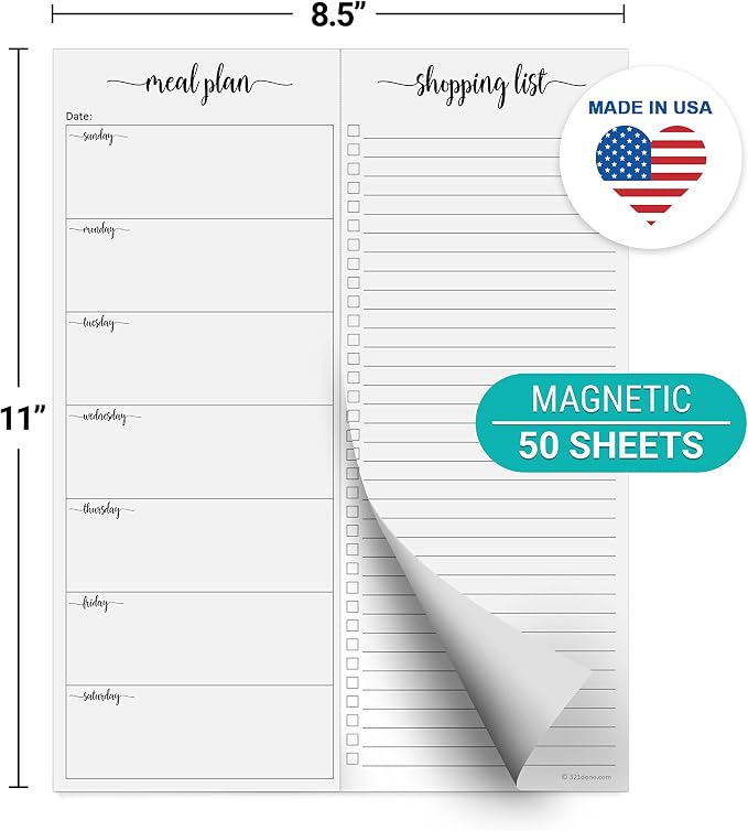 321Done Magnetic Meal Planning Notepad - Image 2
