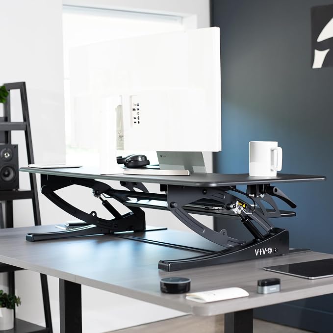 VIVO 48 inch Height Adjustable Large Stand Up Desk Converter, V Series - Image 6