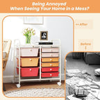 LDAILY 9 Drawer Rolling Storage Cart, Rolling Cart - Image 8