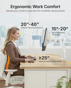 monTEK Single Monitor Arm with USB A/C, Ultrawide Monitor Stand - Image 3