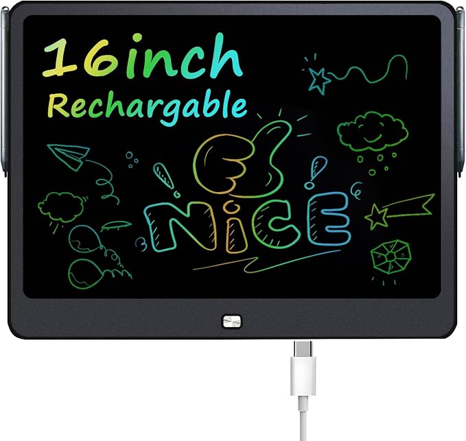 Rechargeable LCD Writing Tablet by QIAOBUQI