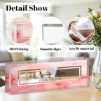 Personalized Name Plate for Desk, Custom Acrylic Desk Name Sign, Office - Image 2