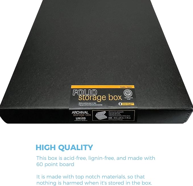 Lineco Folio Storage Box, Clamshell Design - Image 5
