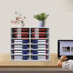 12 Slots Mail Sorters for Office, PVC Literature Organizer - Image 2