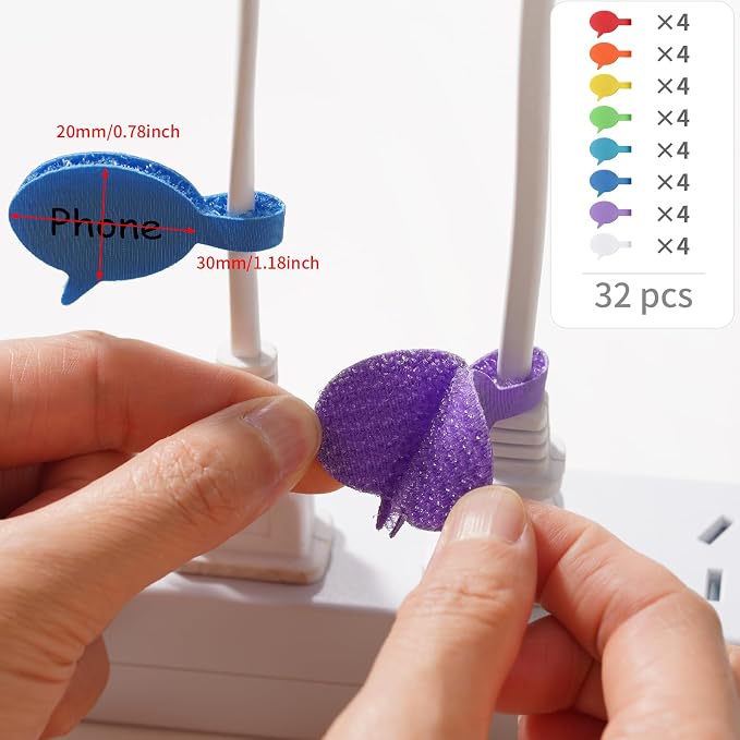 Trilancer Cord Labels Cable Label, Reusable - Image 3