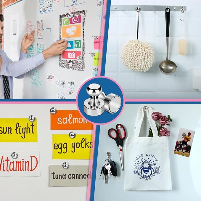 LOVIMAG Fridge Magnets 20Pcs Refrigerator Whiteboard Small Strong Magnet - Image 6