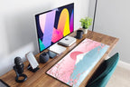 Aesthetic Japanese Cherry Blossom Desk Mat Cute Pastel Blue Color XL Sakura - Image 6