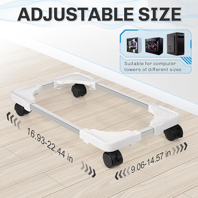 Liitrton Mobile CPU Stand Adjustable Computer Tower Stand - Image 2