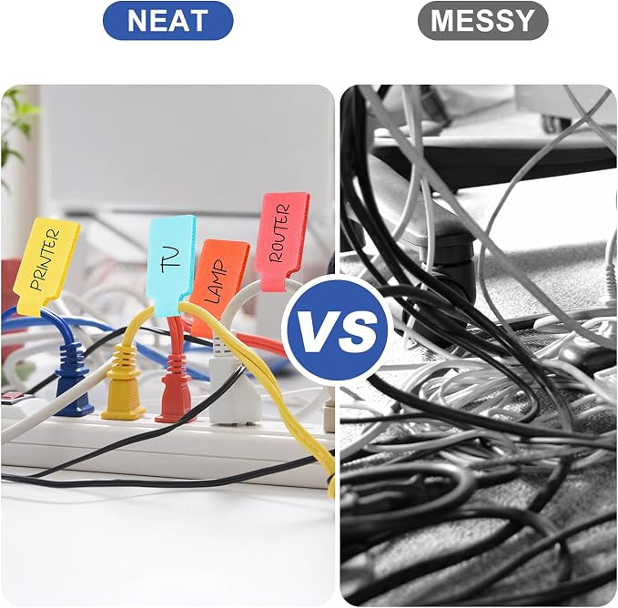 SZ.haitun 40 Pack Cable Labels Tags, Cord Tags and Charger Labels Waterproof - Image 3