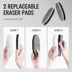 loukin Dry Erase Eraser with Replaceable Felt Pad, Magnetic Holder Includes - Image 3