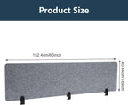2pcs Privacy Panel, Standing Desk Divider 60"x16" Desktop Office Furniture - Image 5