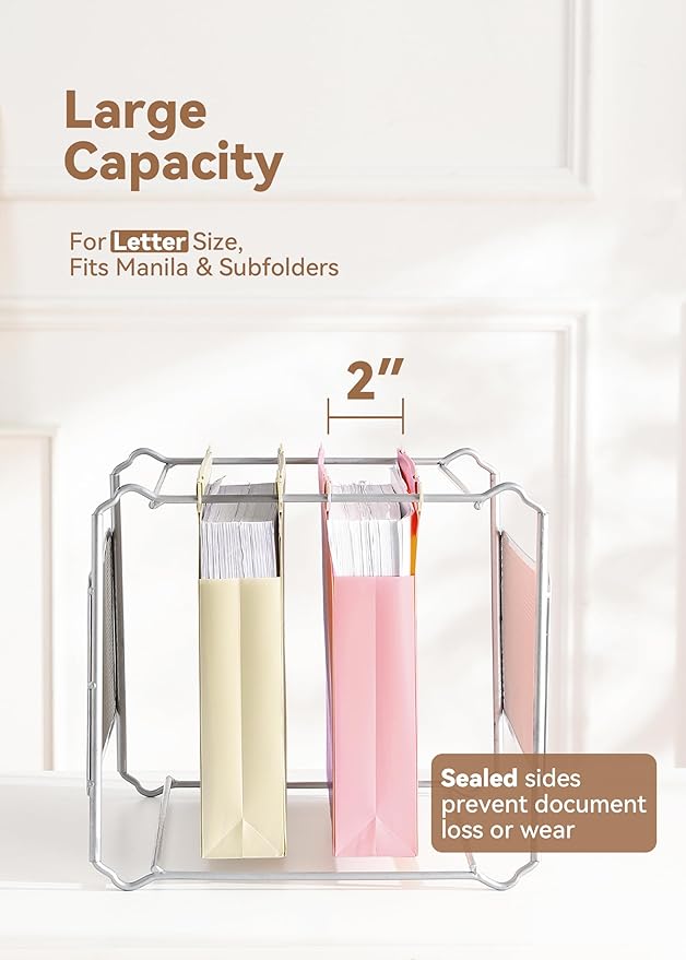 SortRax Plastic Extra Capacity Hanging File Folders, Heavy Duty - Image 2