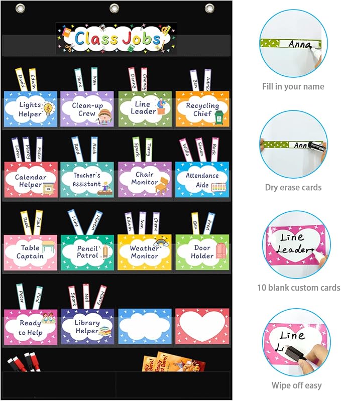 REGELETO Class Jobs Pocket Chart - Image 3