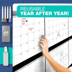 Large Dry Erase Calendar for Wall, Reusable - Image 5