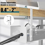 Under Desk Cable Management Tray White, Litwaro Cable Management Under Desk No - Image 2