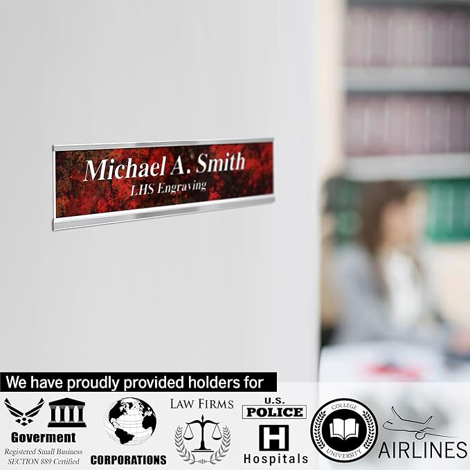 Door Name Plate Personalized for Office Brown Plastic Name Plate - Image 4