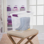 Sterilite 12-Pack 27 Quart ClearView Latch Box, Stackable Organizer Bins - Image 4