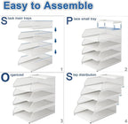 Natwind 4-Tier Stackable Paper Tray, Metal Mesh Desktop Organizer, Paper Sorter - Image 7