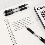 Lekreo Classic Retractable Gel Roller Pens, 0.7mm Fine Point Black Ink - Image 3