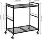 OYEAL Computer Tower Stand, PC Tower Stand Metal Rolling Cart Holds up to 40lbs - Image 2