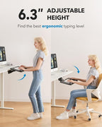 HUANUO Keyboard Tray Under Desk, 360 Adjustable Ergonomic Sliding Keyboard & - Image 2