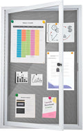 Homezelle Enclosed Bulletin Board 36"x24" Outdoor Weatherproof Cork Noticeboard by Homezelle