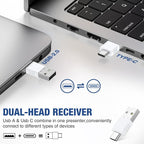 White USB C Presentation Clicker, Volume Control Wireless Presenter, RF 2.4GHz - Image 2