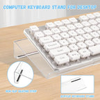 Keyboard Stand with Gel Wrist Rest Combo, Ergonomic Desktop Riser & Wrist - Image 5